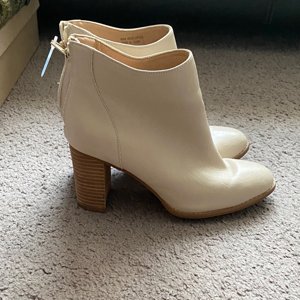 Bohme Cream Heeled Boots